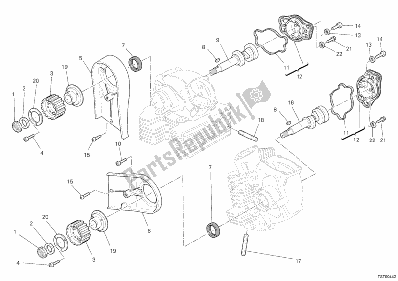 Todas as partes de Eixo De Comando do Ducati Monster 796 ABS 2011